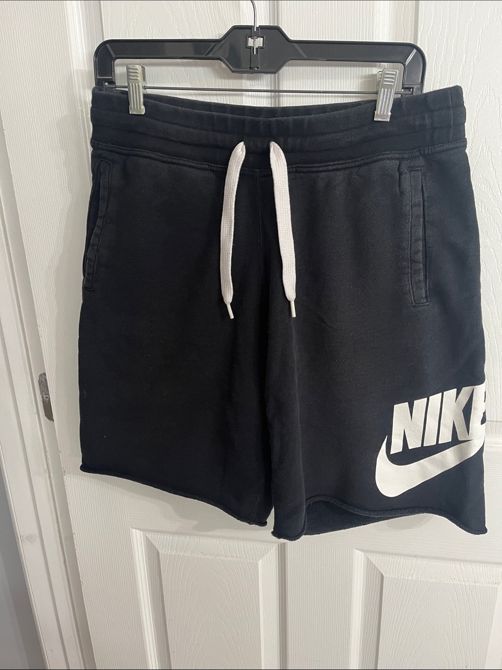 Nike Black Fleece Logo Drawstring Shorts